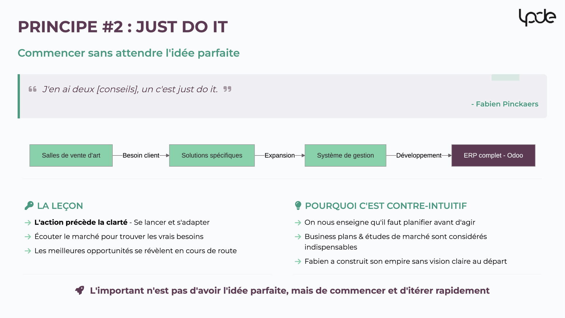 Commencer sans attendre l'idée parfaite